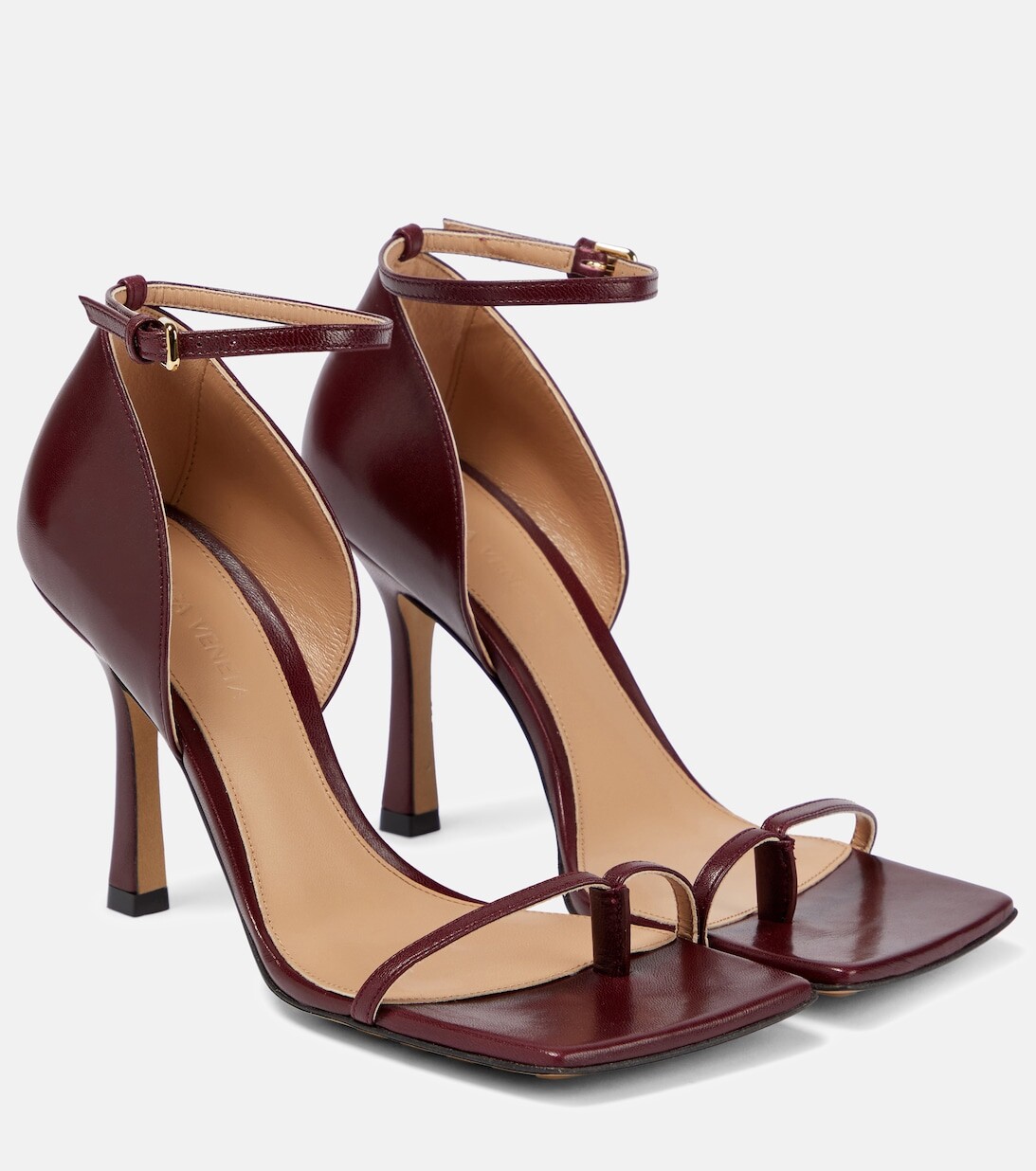 

Сандалии из эластичной кожи Bottega Veneta, коричневый