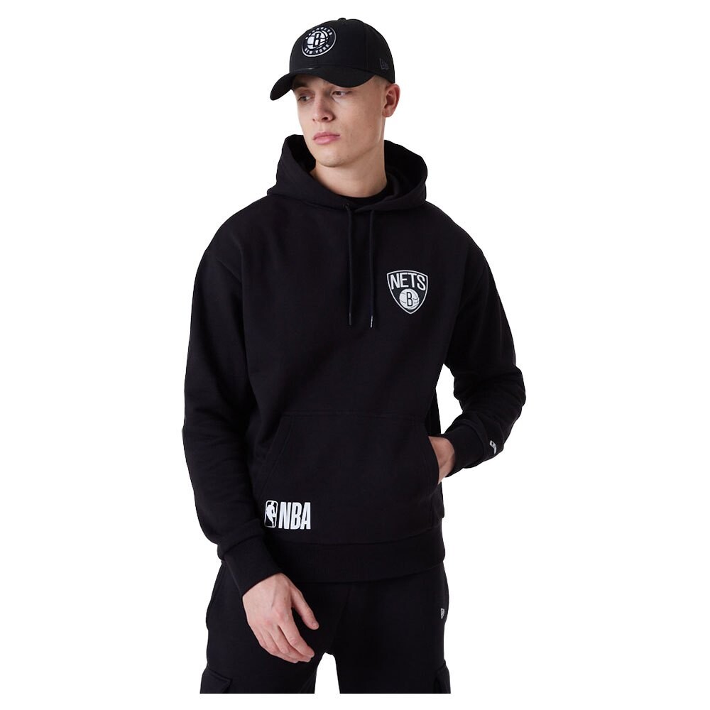 

Худи New Era Brooklyn Nets Half Logo Oversized, черный