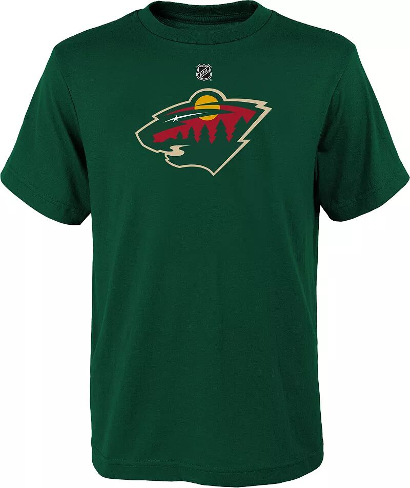 Зеленая футболка с логотипом NHL Youth Minnesota Wild Primary