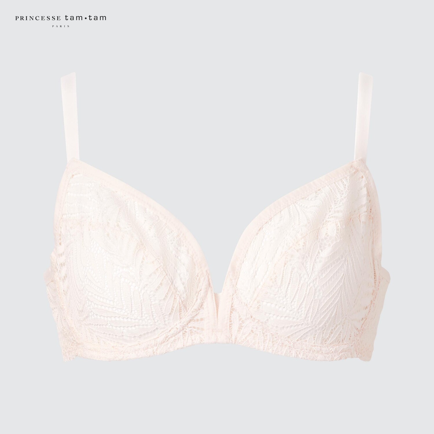 

Бюстгальтер из кружева leaf UNIQLO, молочный