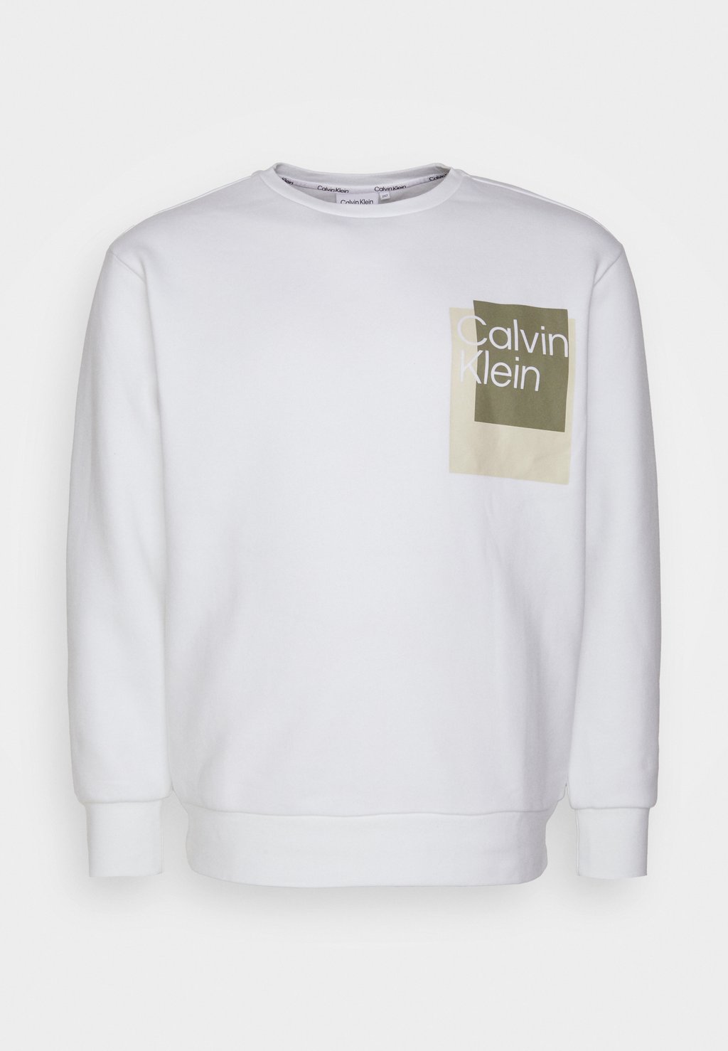 

Толстовка Calvin Klein OVERLAY BOX LOGO, цвет bright white