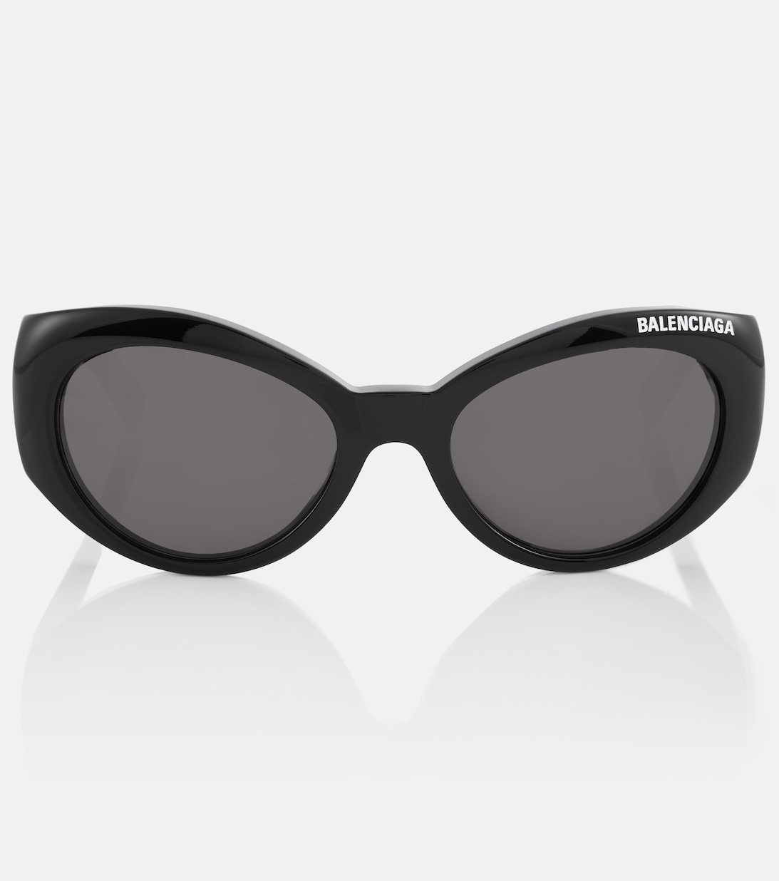 Классические овальные солнцезащитные очки Balenciaga, черный
