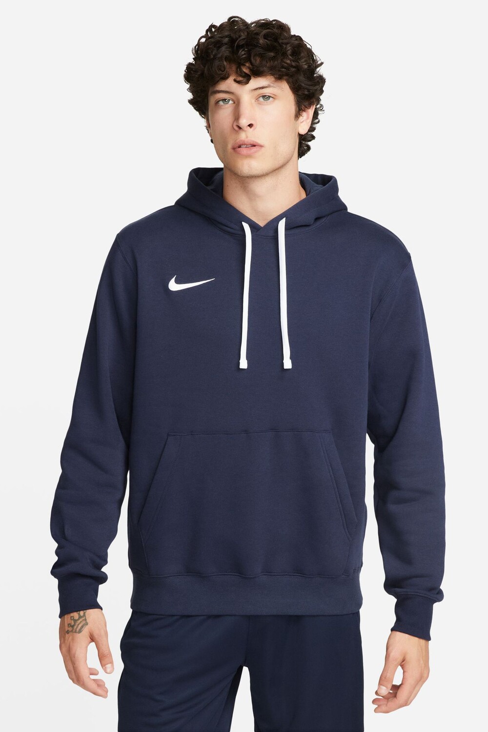 

Флисовый пуловер Park 20 с капюшоном Nike, синий