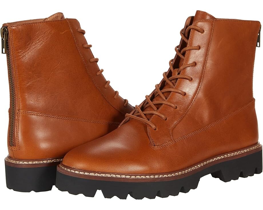 

Ботинки Madewell The Citywalk Lugsole Lace-Up Boot in Leather, цвет English Saddle