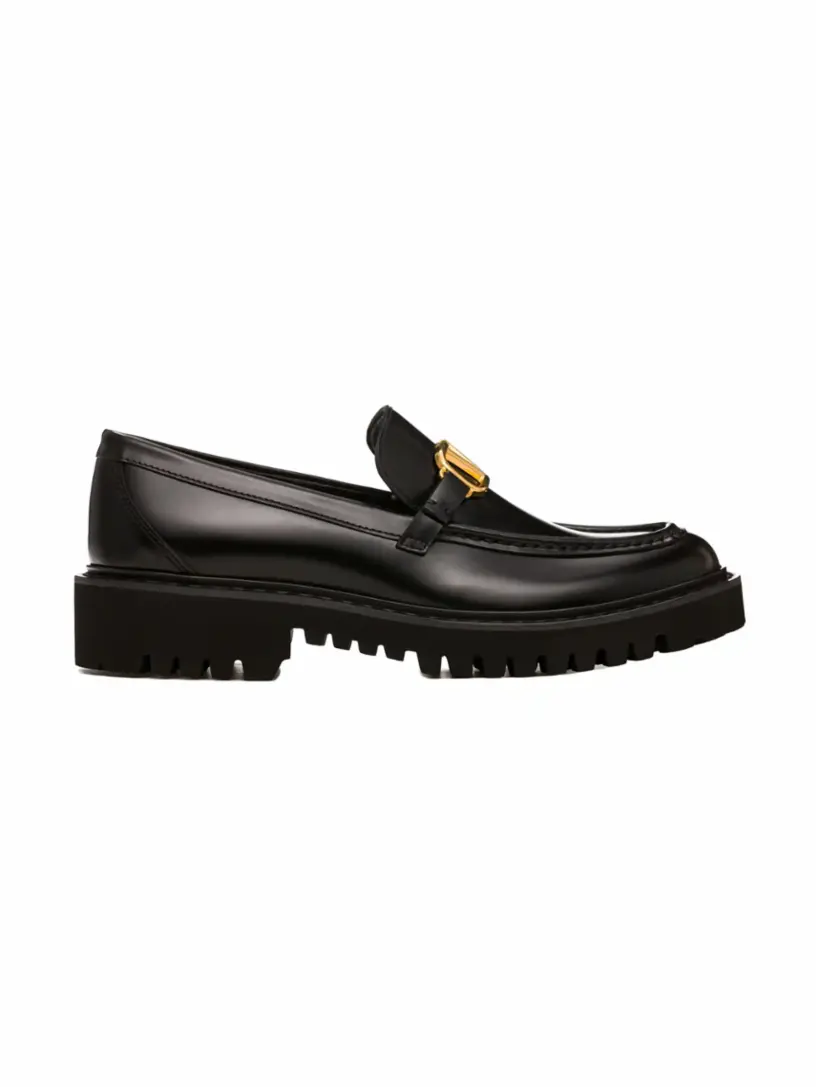 

Кожаные лоферы V-logo Valentino Garavani, черный