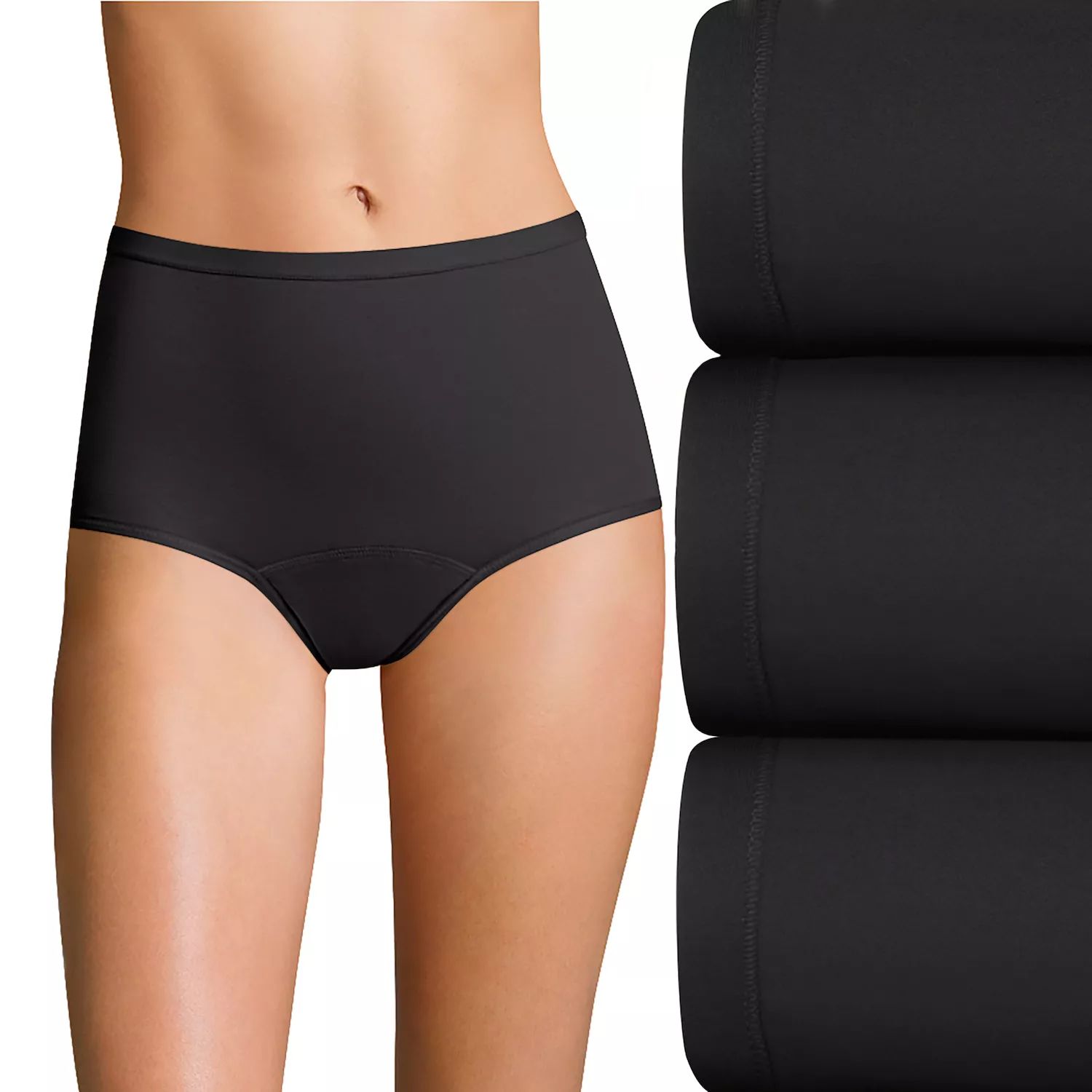 Женские брюки Hanes Ultimate Comfort, Period., 3 шт., умеренно протекающие, 40FDM3 Hanes 30pcs pack black