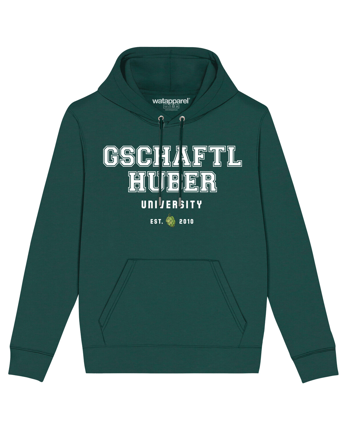 Толстовка wat? Apparel Gschaftlhuber University, цвет Glazed Green цена и фото