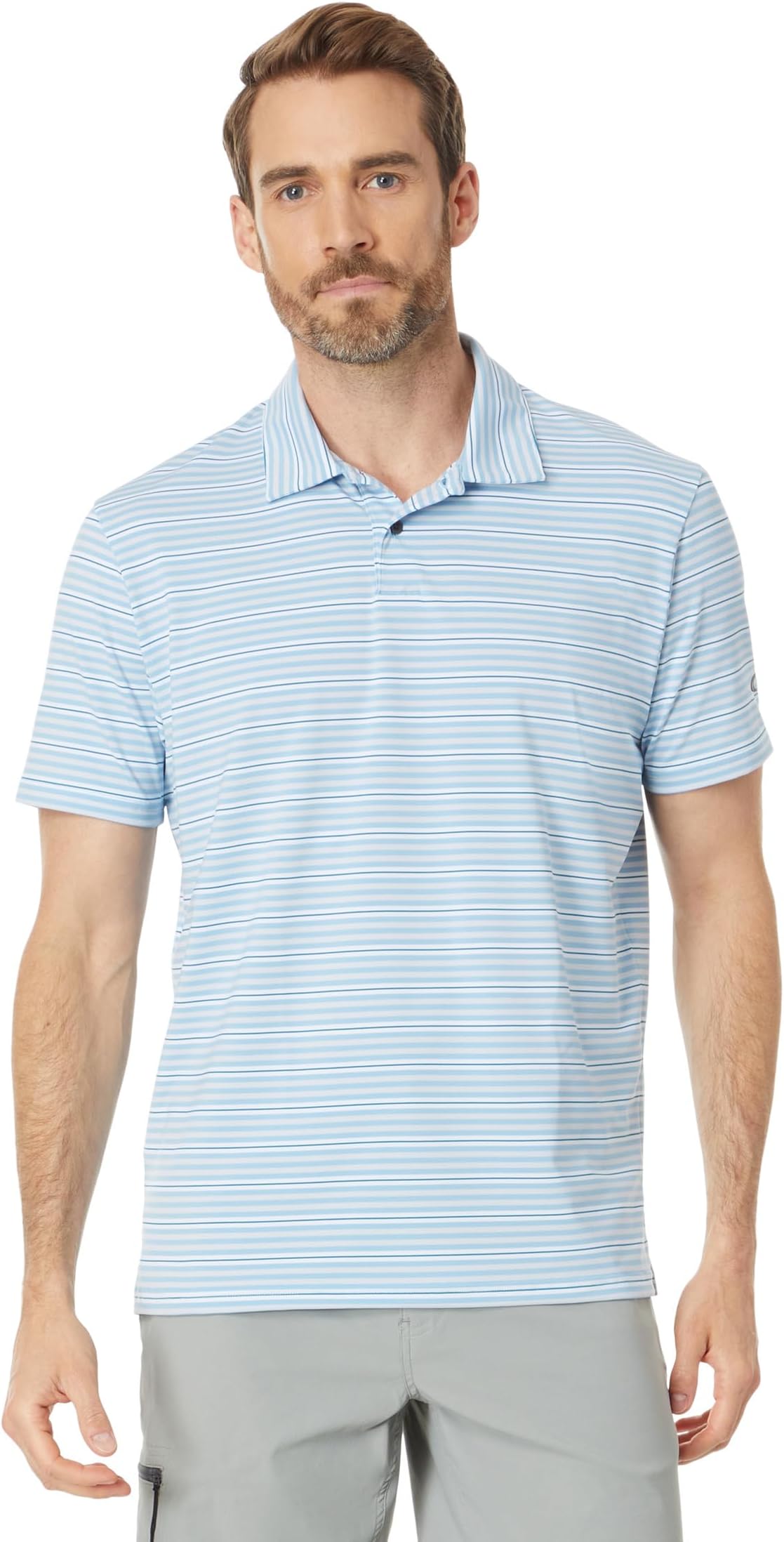 Рубашка-поло Archive Stripe Polo Oakley, цвет Stonewash Blue