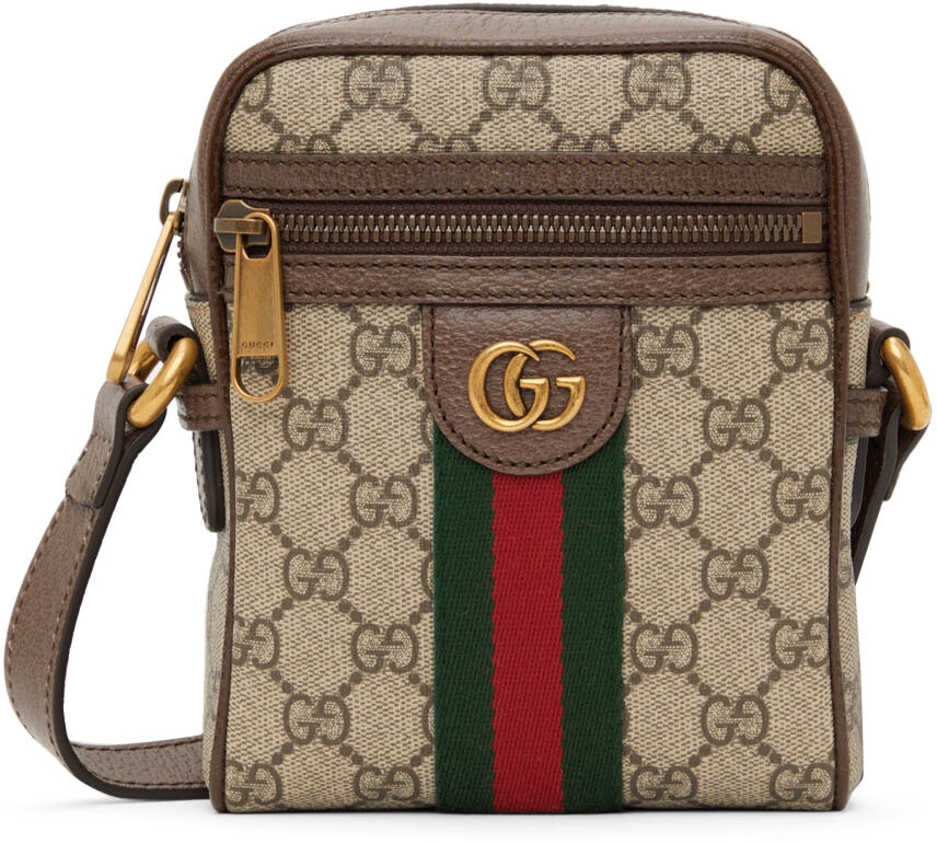 

Бежевая маленькая сумка-мессенджер Ophidia GG Supreme Gucci