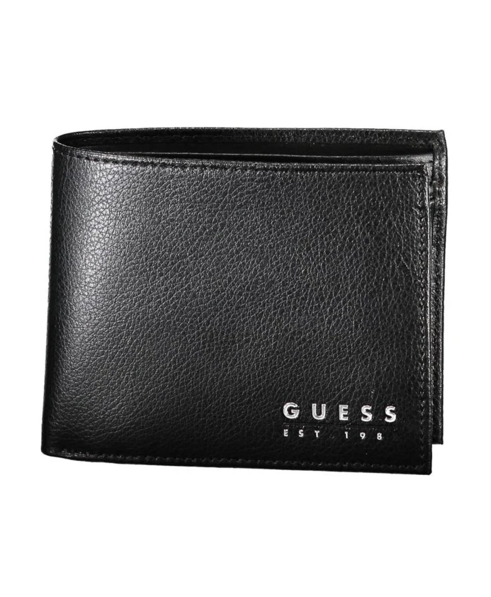 

Кожаный кошелек S с несколькими отделениями Guess, черный