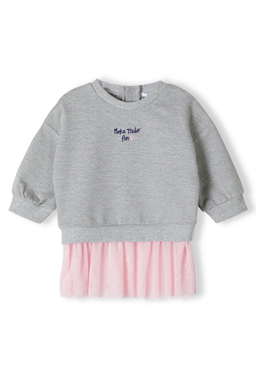 

Платье-джемпер LONG SLEEVE WITH TULLE MINOTI, цвет Mottled Grey
