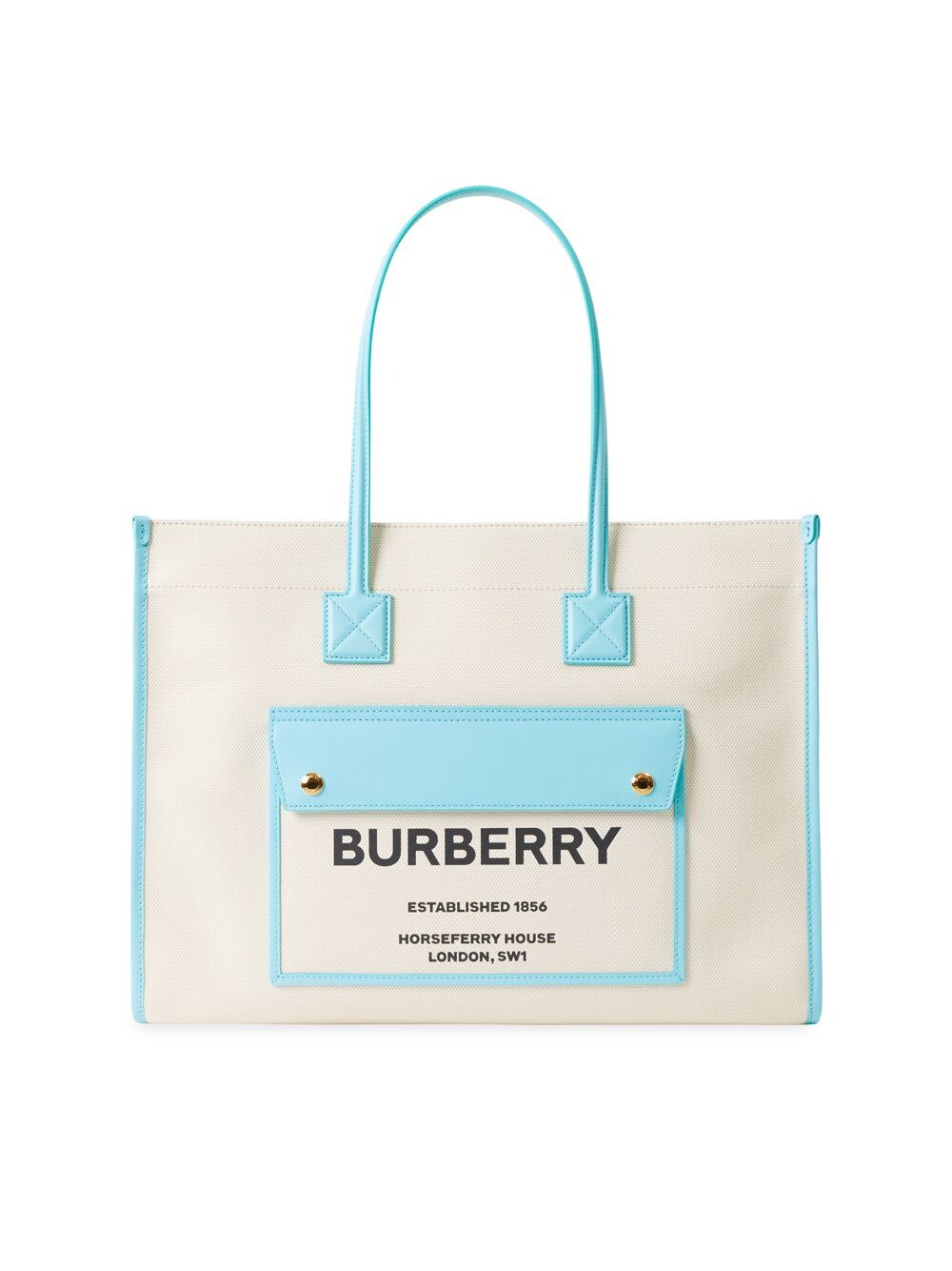 

Сумка-тоут Freya из ткани и кожи Burberry, мятный