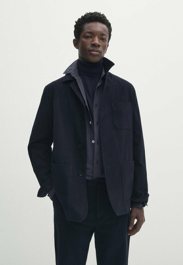 

Куртка Massimo Dutti, цвет blue black denim