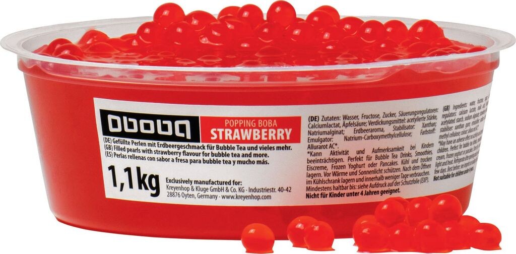 

Пузырьковый чай Oboba Popping Boba Клубника 1,1 кг