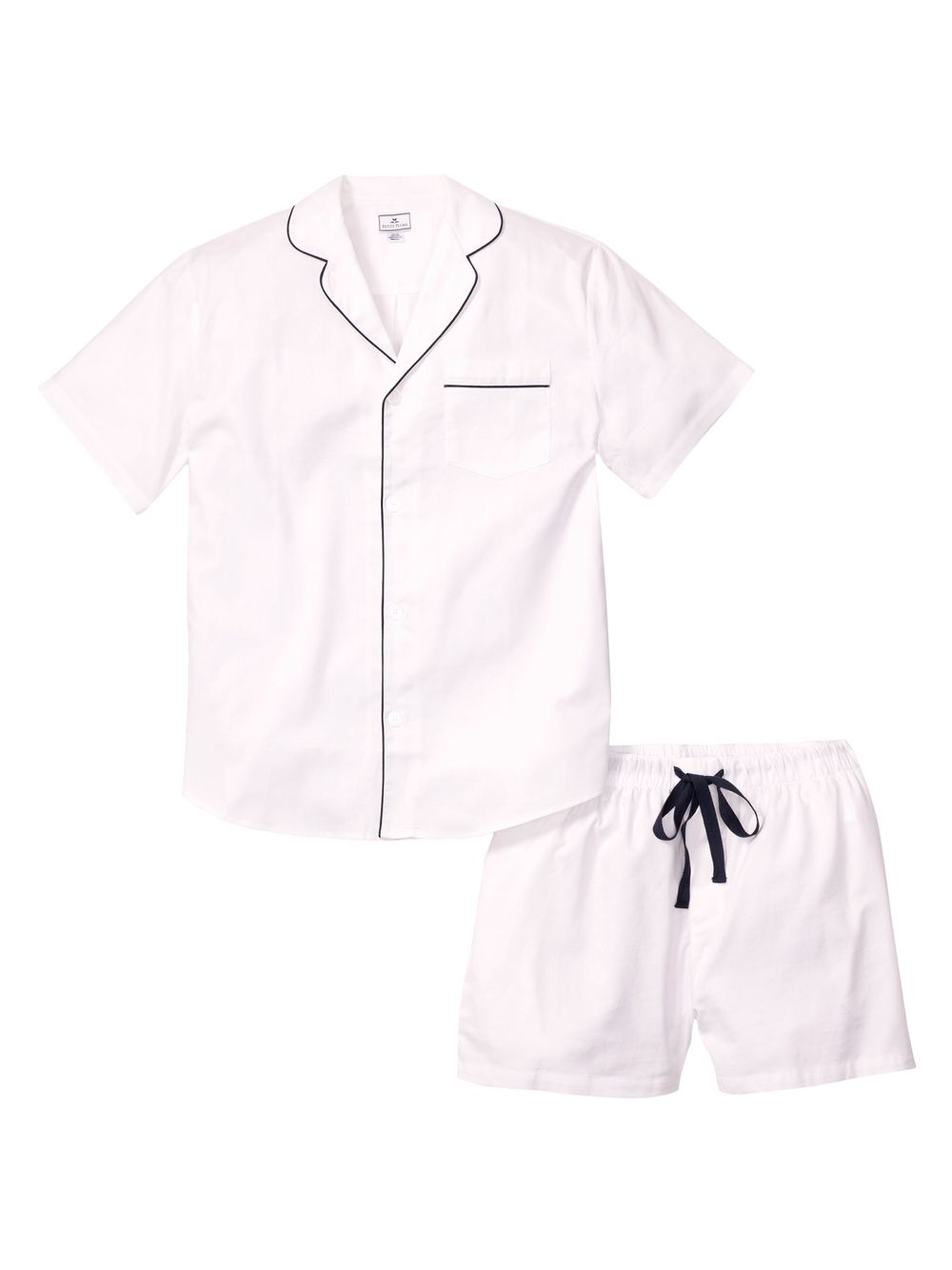 Короткая пижама из твила Petite Plume, белый