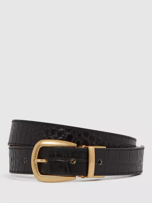 

Ремень Reiss Madison Reversible Leather, цвет black/camel