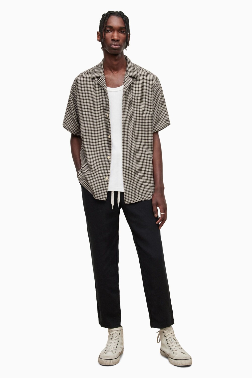

AllSaints Glendale Рубашка с коротким рукавом Коричневая рубашка All Saints, коричневый