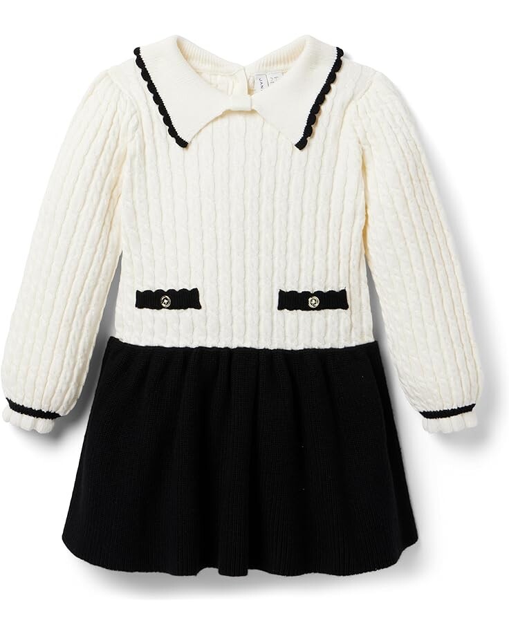

Платье Janie and Jack Blocked Sweaterdress, белый