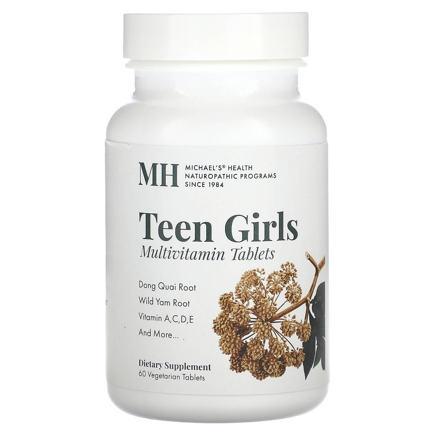 

Мультивитамины для девочек-подростков, 60 вегетарианских таблеток, Michael's Naturopathic