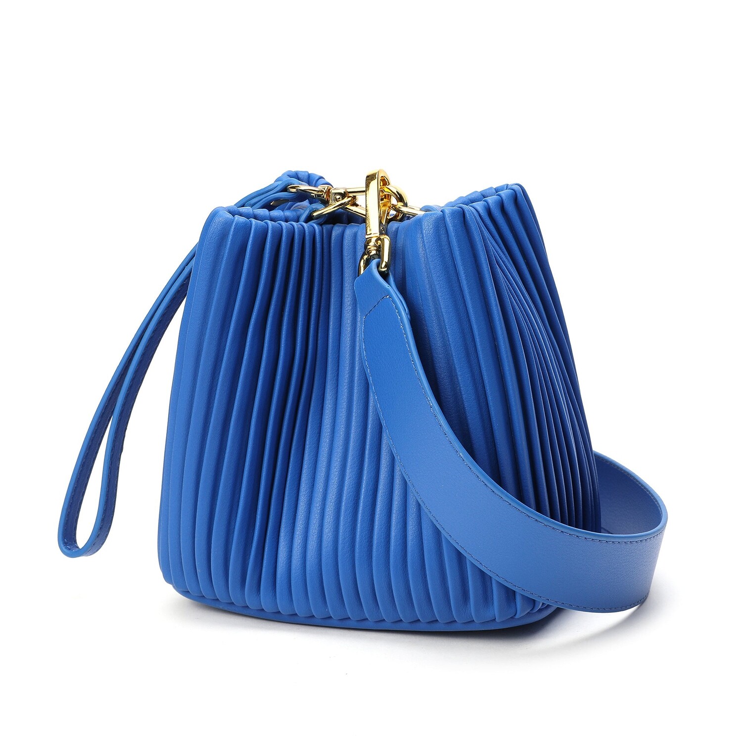 

Плиссированная кожаная сумка через плечо Tiffany & Fred Tiffany & Fred Paris, цвет Imperila Blue