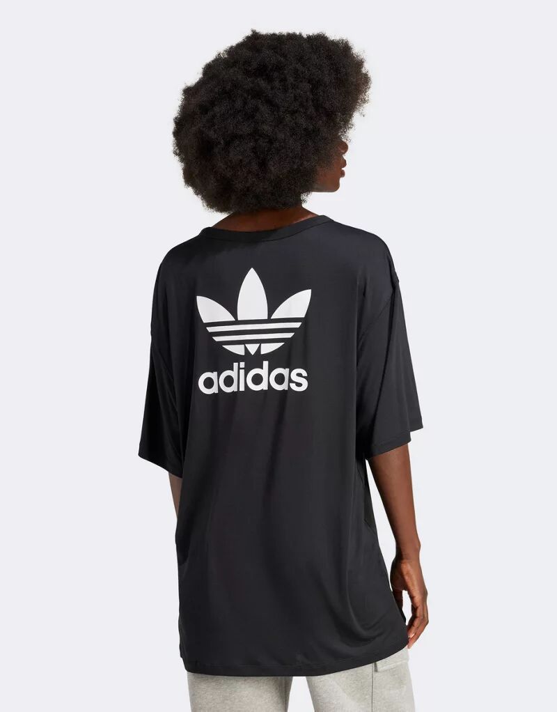 

Черная футболка с логотипом в виде трилистника adidas adidas Originals