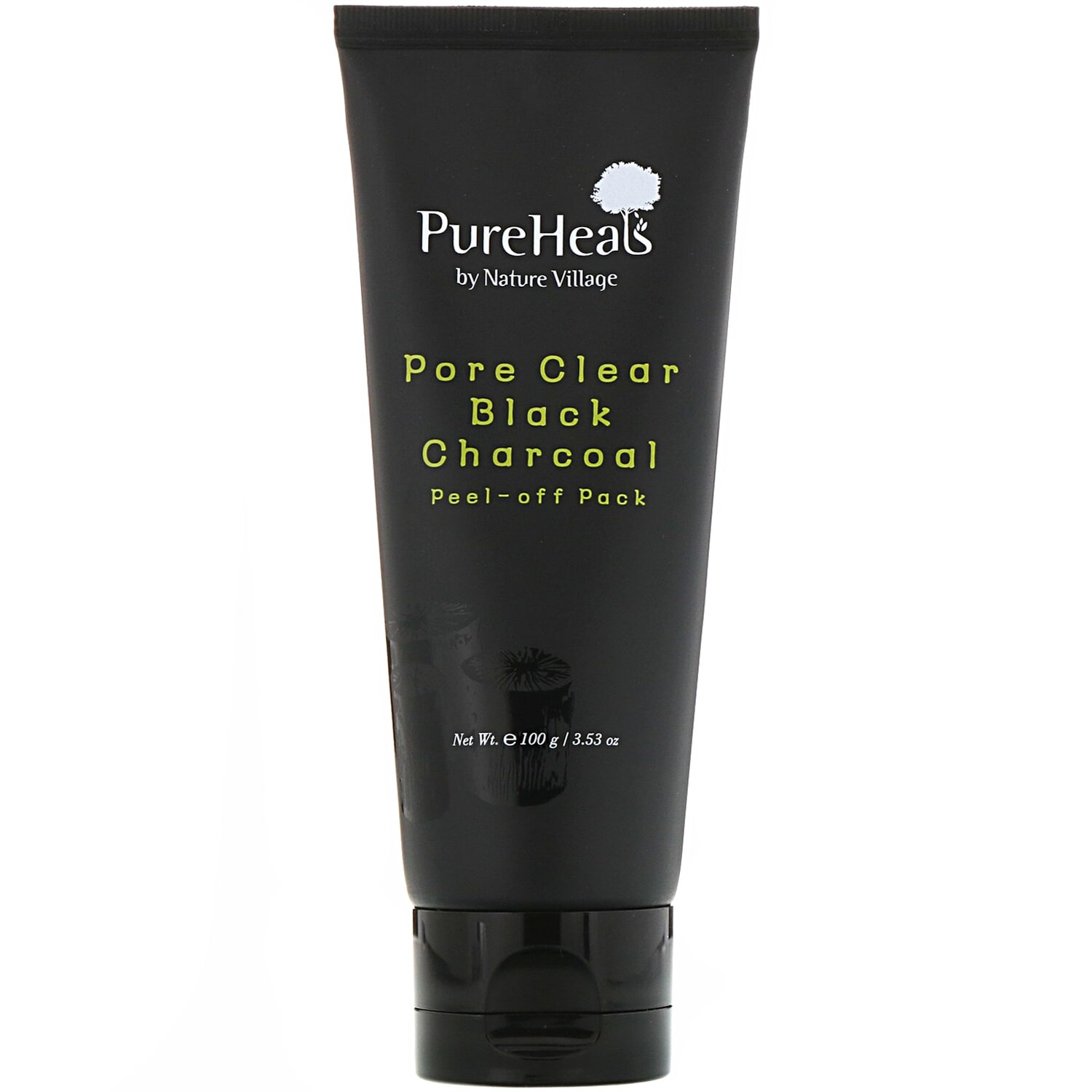 

Pore Clear Black Charcoal, отшелушивающая маска для лица, 100 г (3,53 унции), PureHeals
