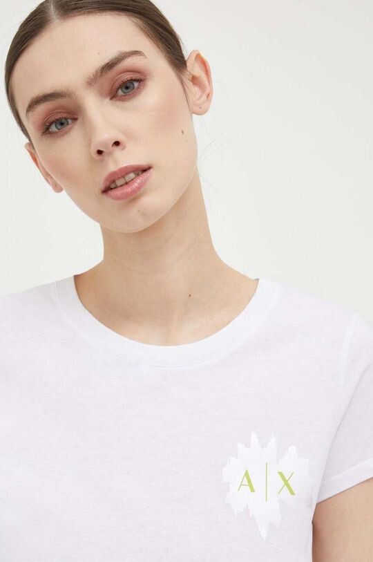 

Хлопковая футболка Armani Exchange, белый