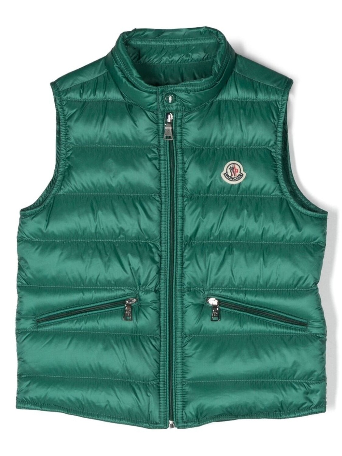 

Moncler Enfant дутый жилет на молнии, зеленый