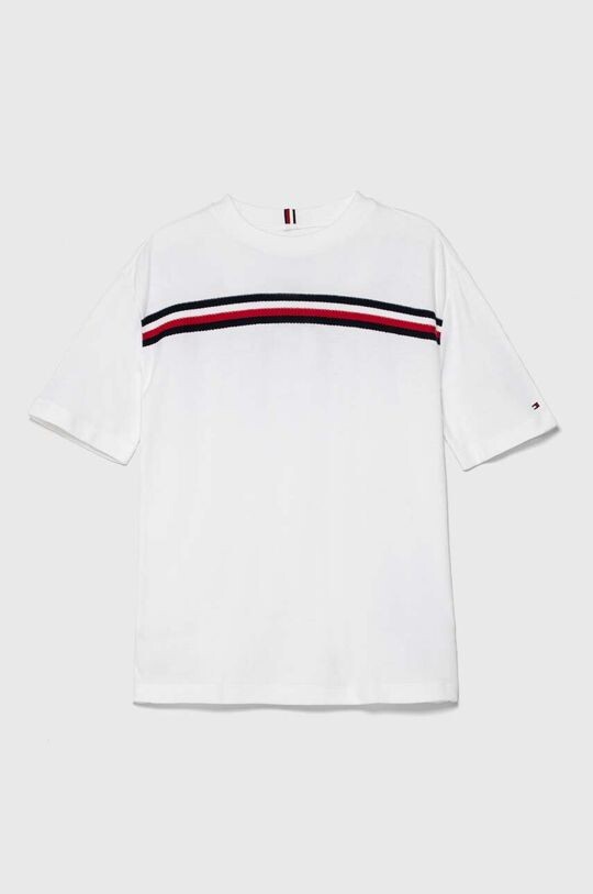 

Детская хлопковая футболка Tommy Hilfiger, белый