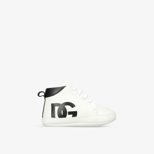 

Кожаные кроссовки с логотипом DG 4–6 месяцев Dolce & Gabbana, черный