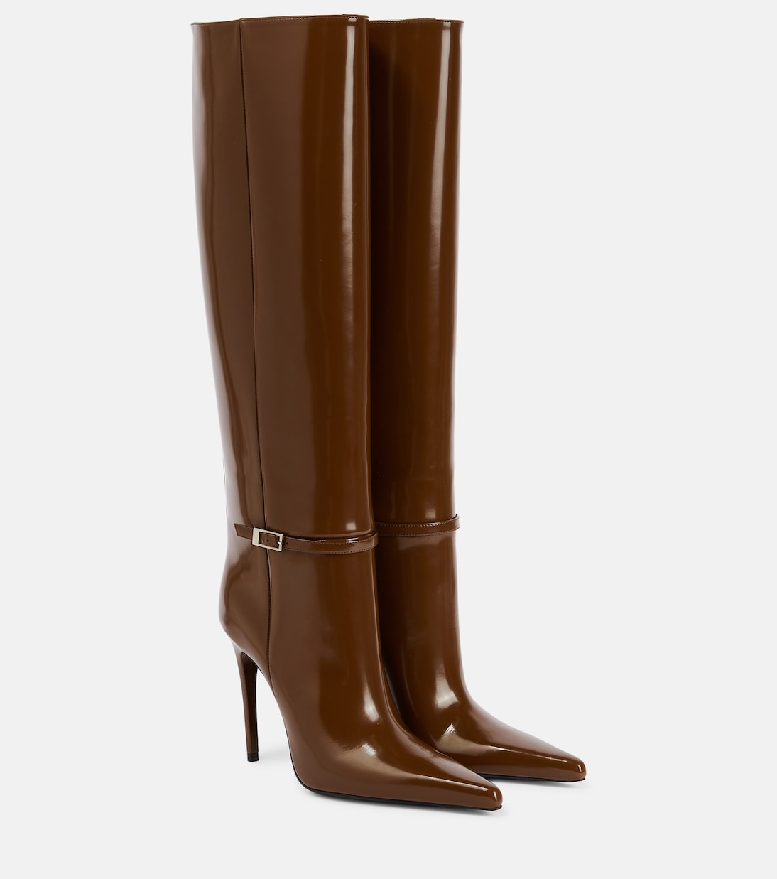 Кожаные ботинки vendome Saint Laurent, коричневый