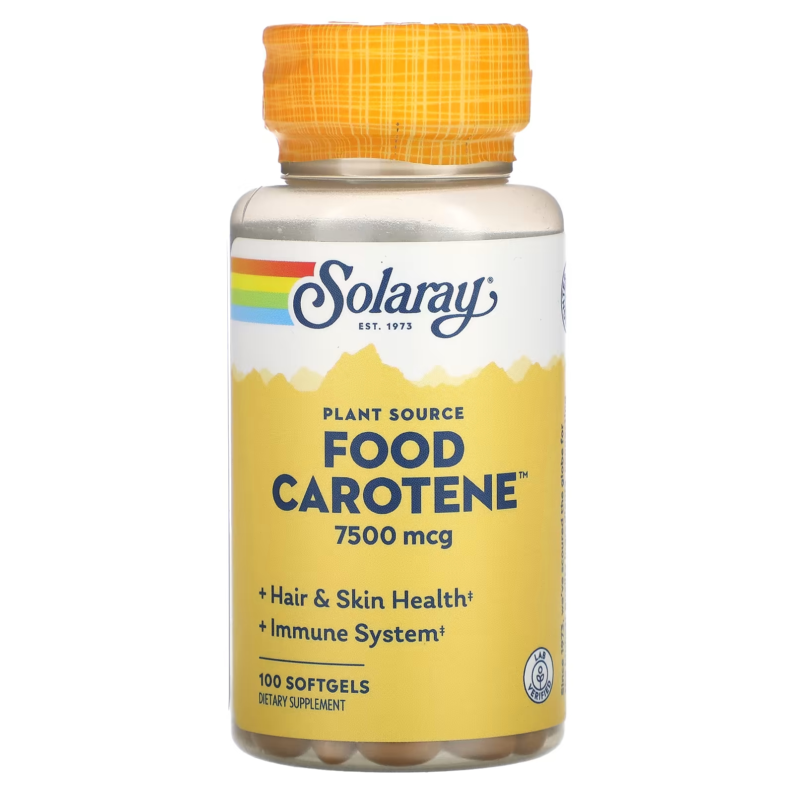 Пищевой каротин Solaray, 100 мягких таблеток