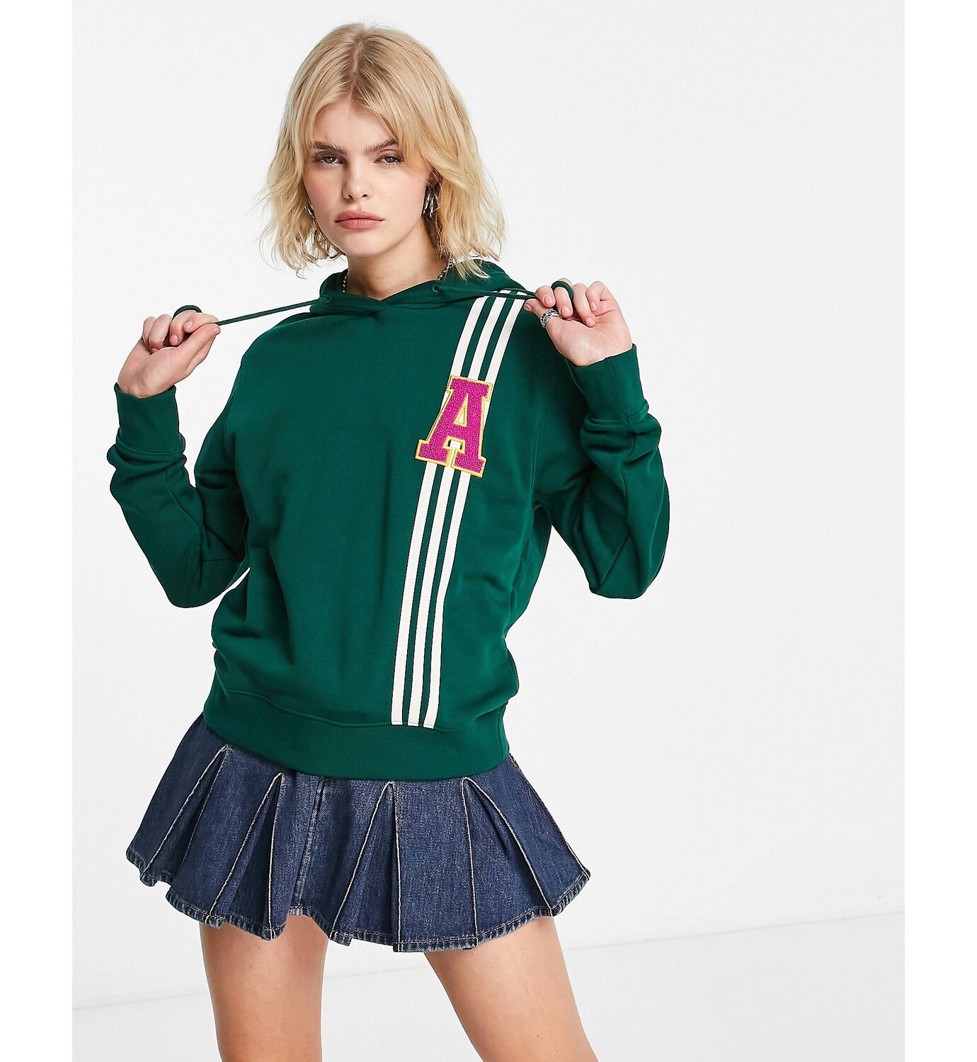 

Зеленое худи с логотипом adidas Originals, Зеленый