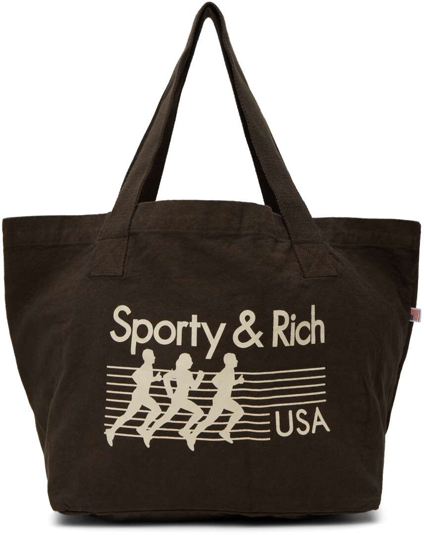 

Эксклюзивная коричневая сумка-тоут SSENSE Trio Sporty & Rich