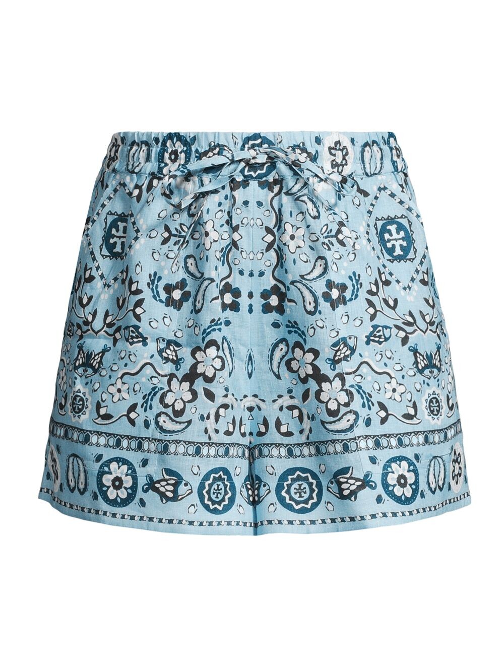 

Льняные шорты Fish Dream Tory Burch, синий