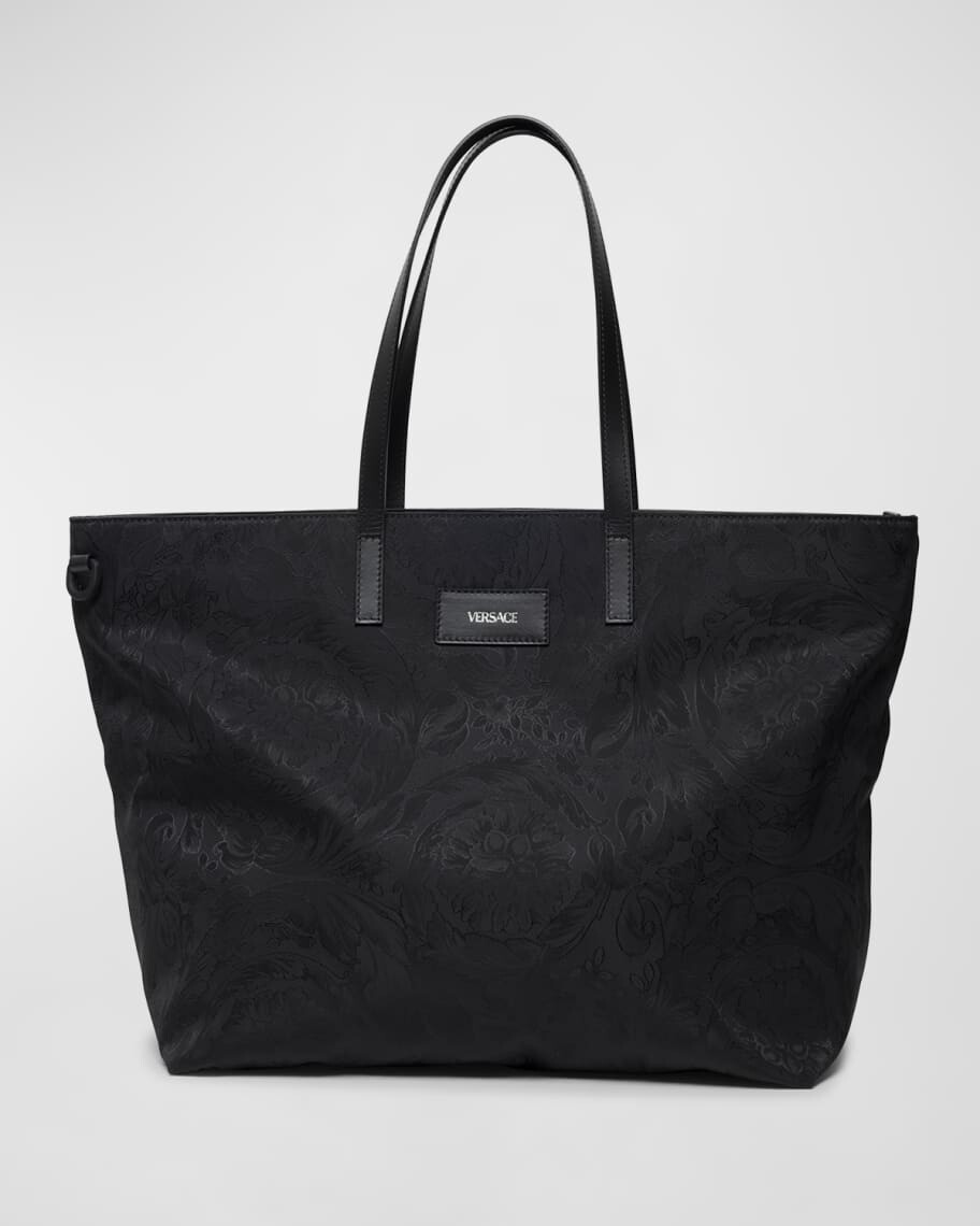 

Сумка для подгузников из телячьей кожи с логотипом Versace
