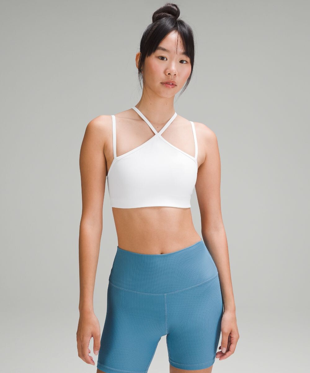 

Бюстгальтер Flow Y с лямками Nulu Lululemon, белый