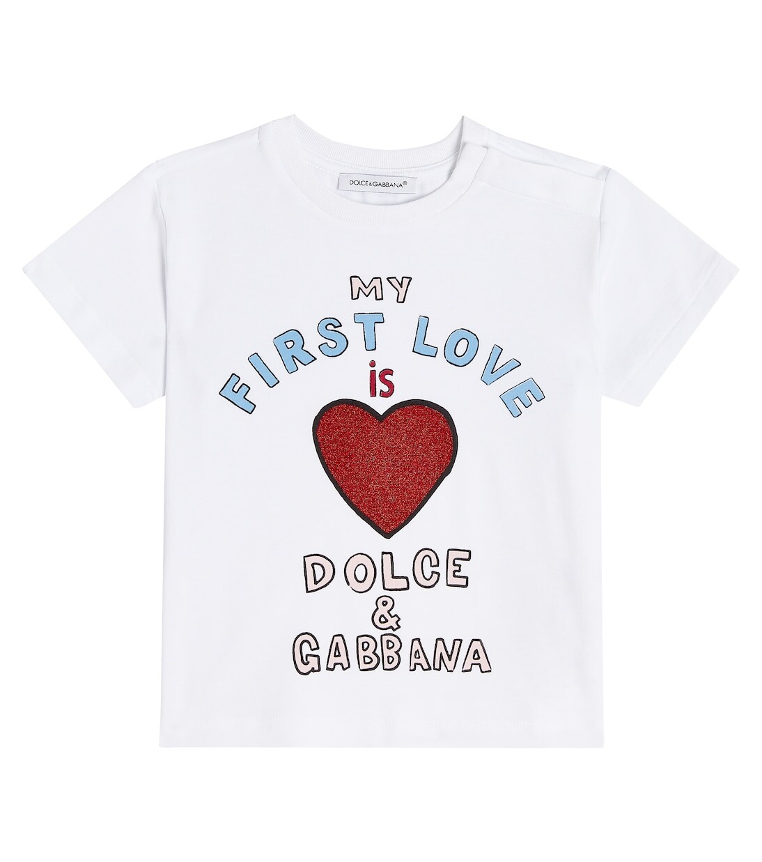 

Детская футболка из смесового хлопка Dolce&Gabbana Kids, белый