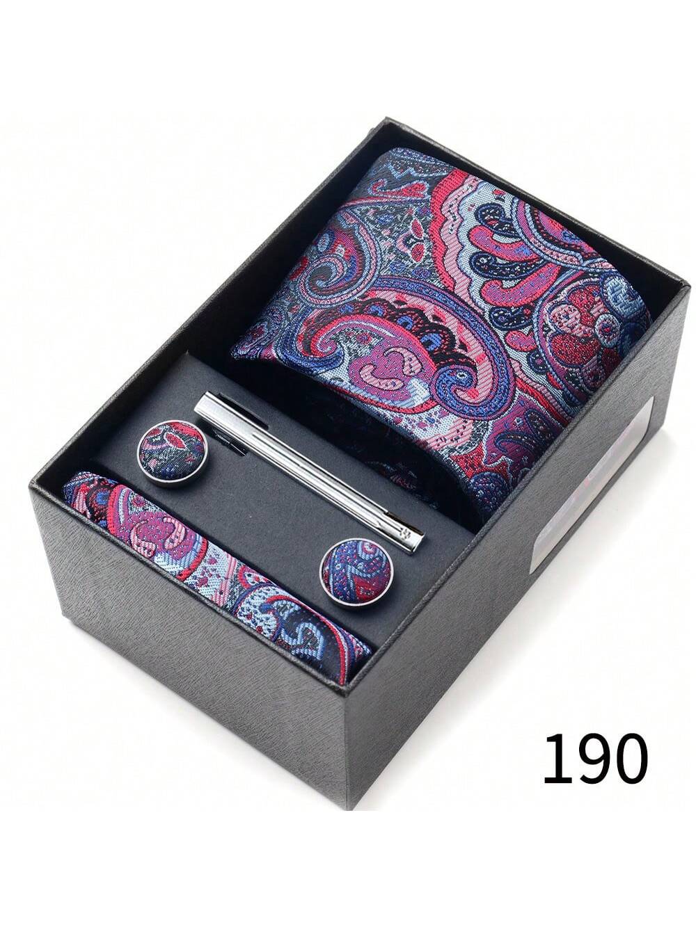 Подарочный набор для мужских галстуков, бургундия