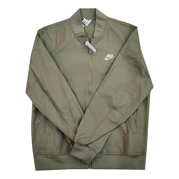 Куртка Nike Stand Collar Thin Varsity Jacket 'Green', зеленый