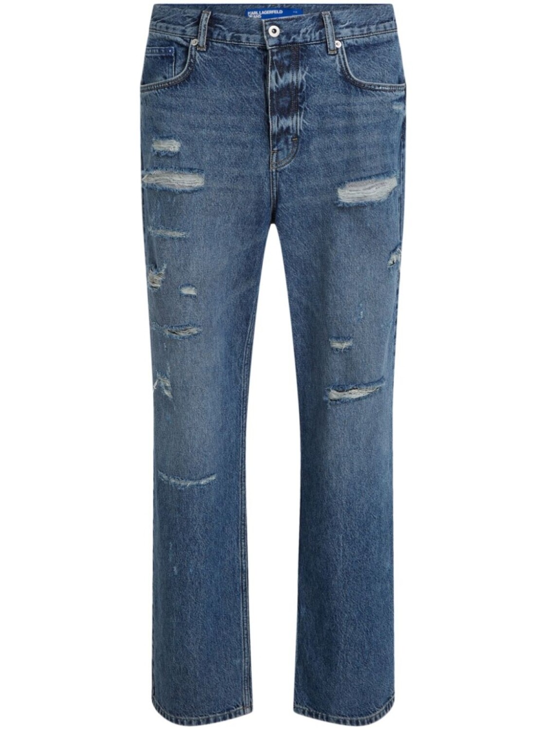 

Karl Lagerfeld Jeans джинсы с эффектом потертости, синий
