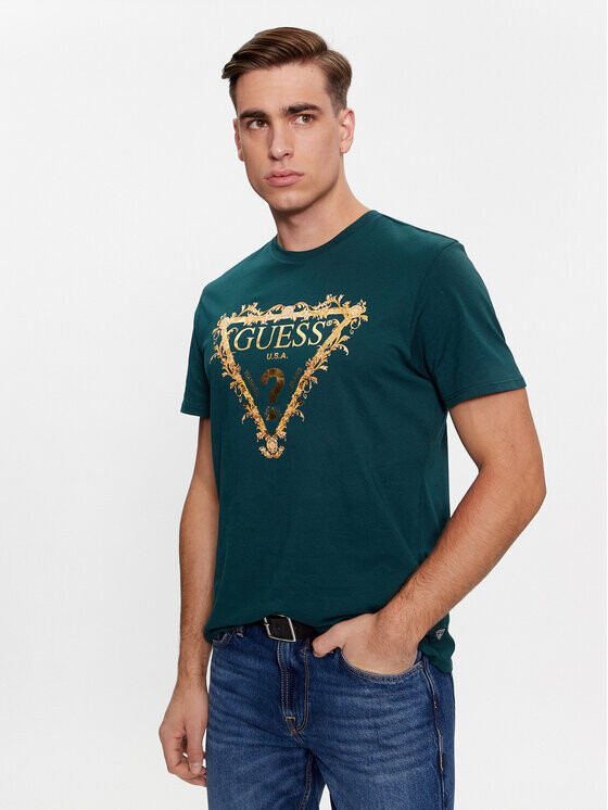 

Футболка узкого кроя Guess, зеленый