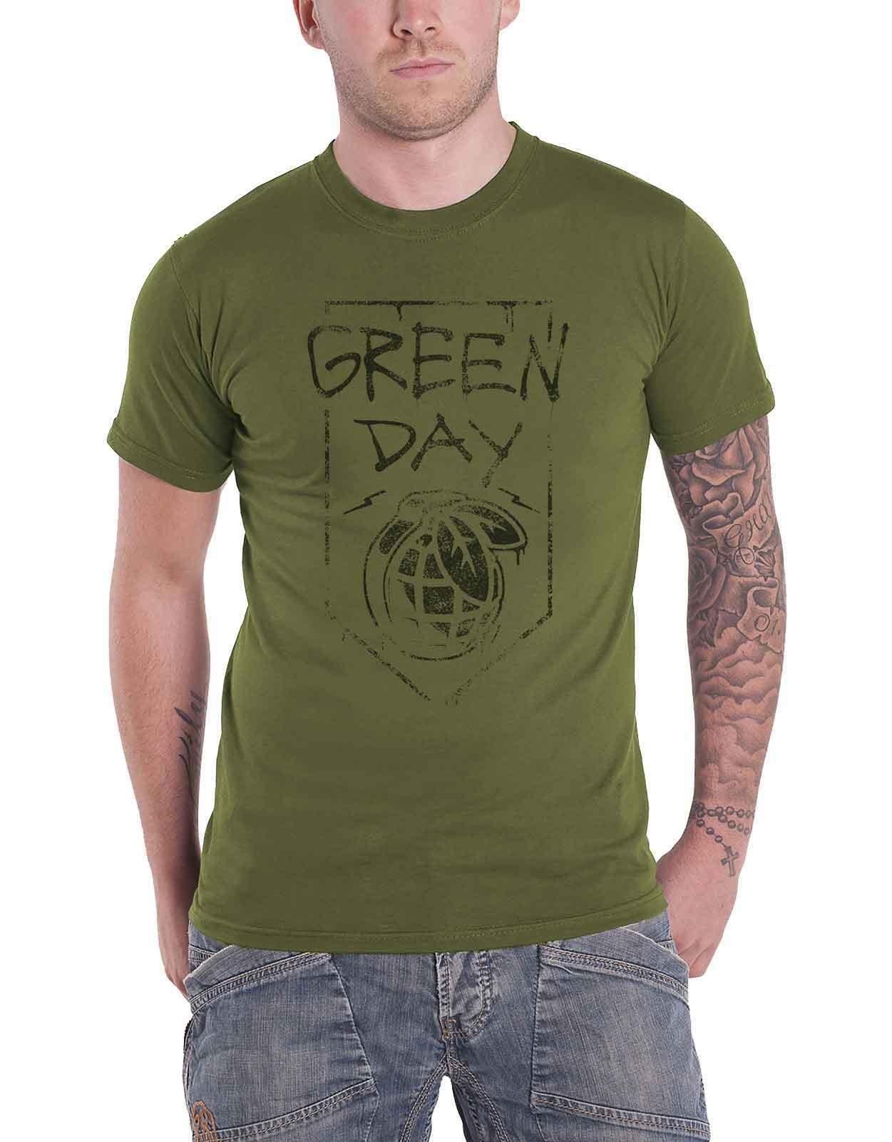 Футболка с гранатой «Американский идиот» Green Day, зеленый