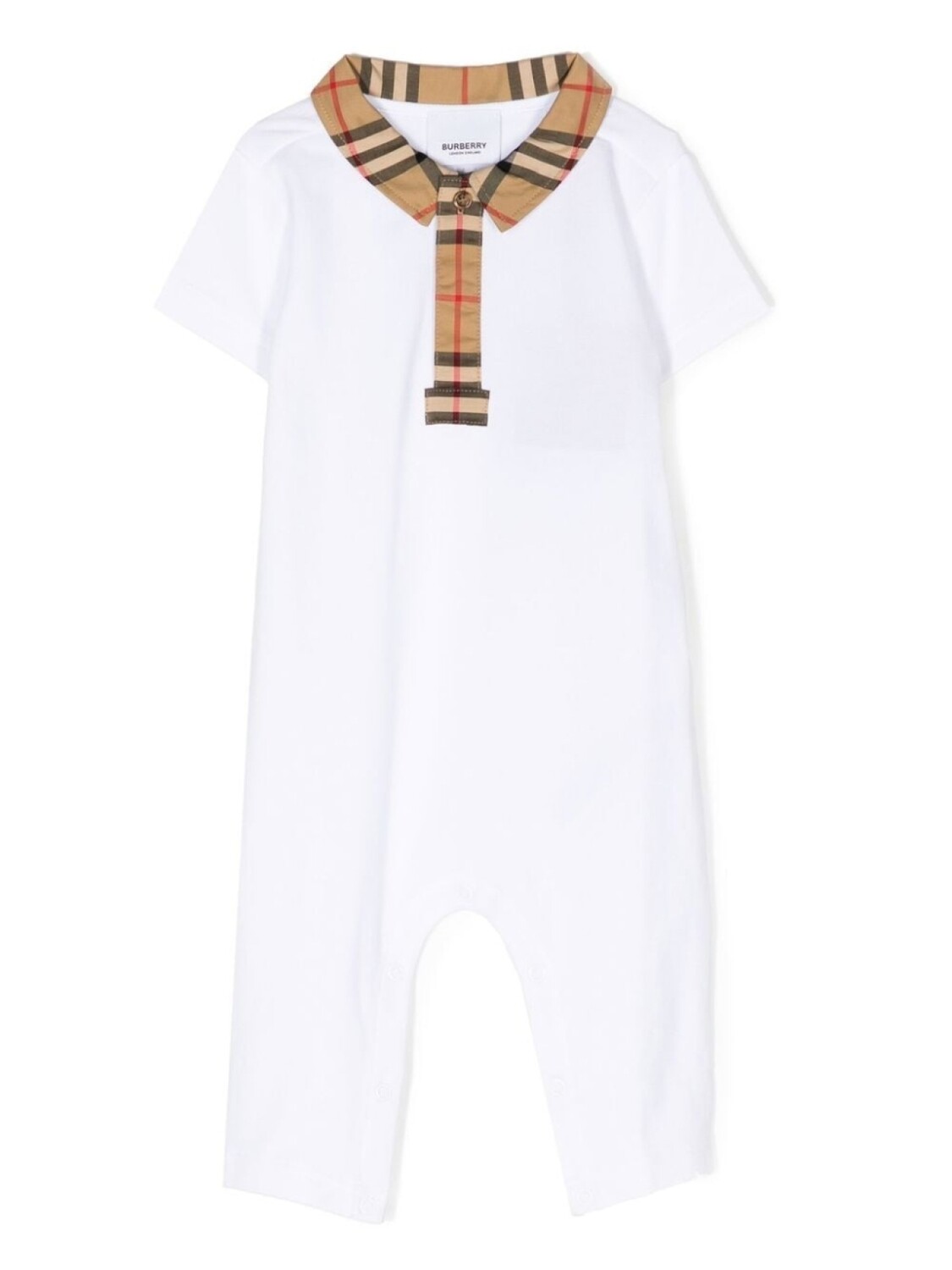 

Burberry Kids пижама с отделкой в клетку, белый