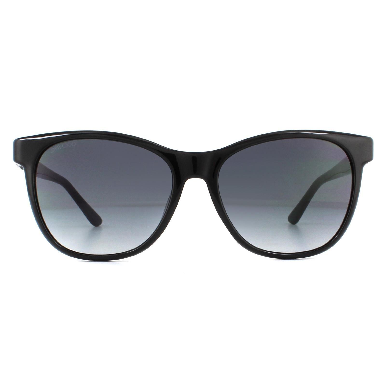 Черные темно-серые солнцезащитные очки «кошачий глаз» с градиентом Jimmy Choo, черный