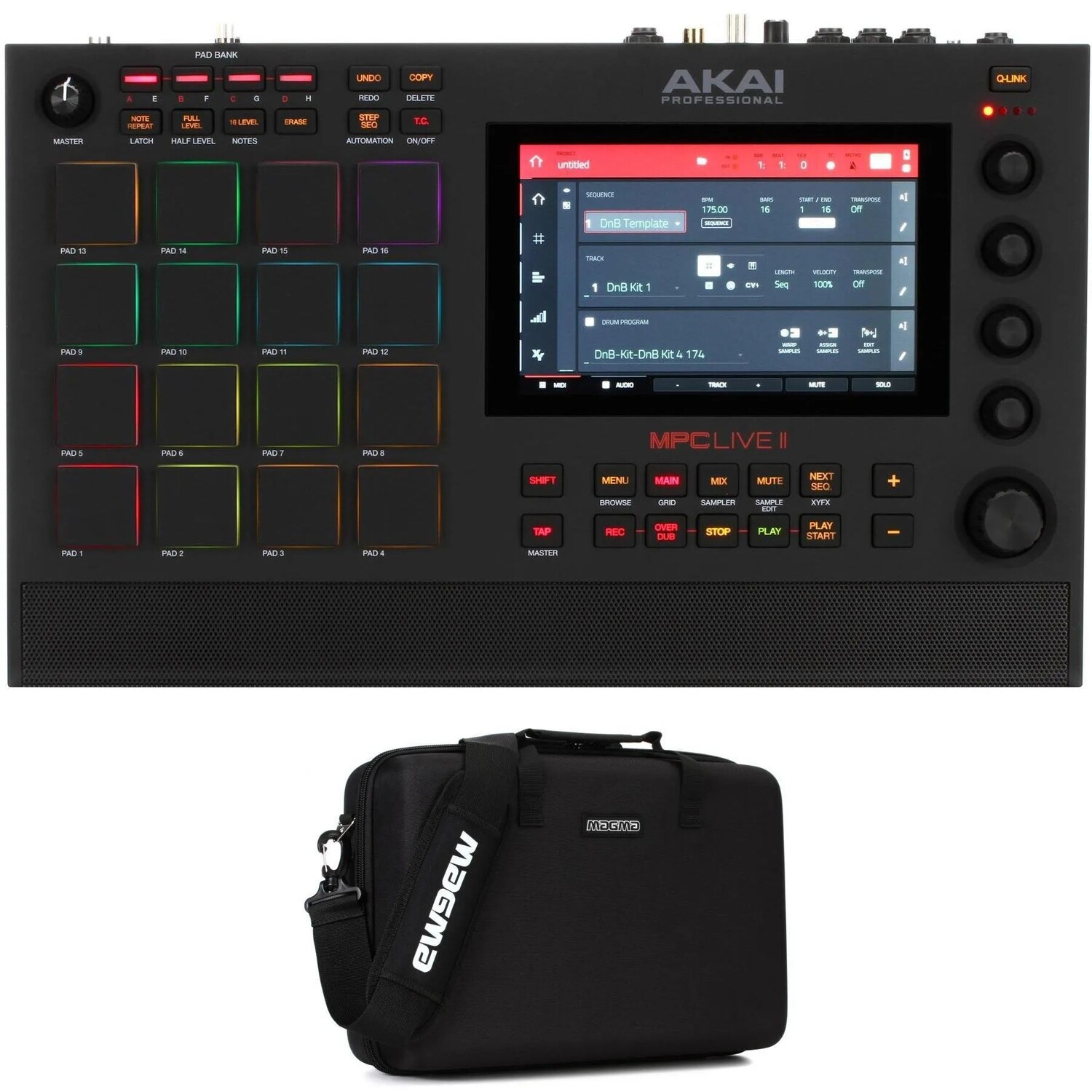 

Автономный семплер и секвенсор Akai Professional MPC Live II в футляре Magma