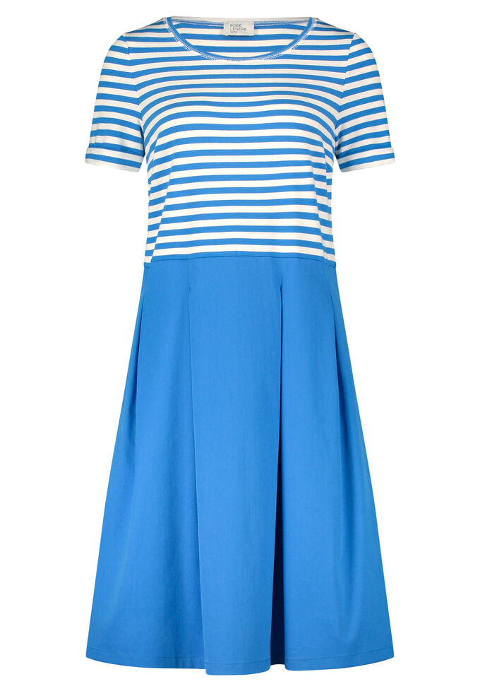 Летнее платье со складками-коробками Vera Mont, синий летнее платье vera mont синий