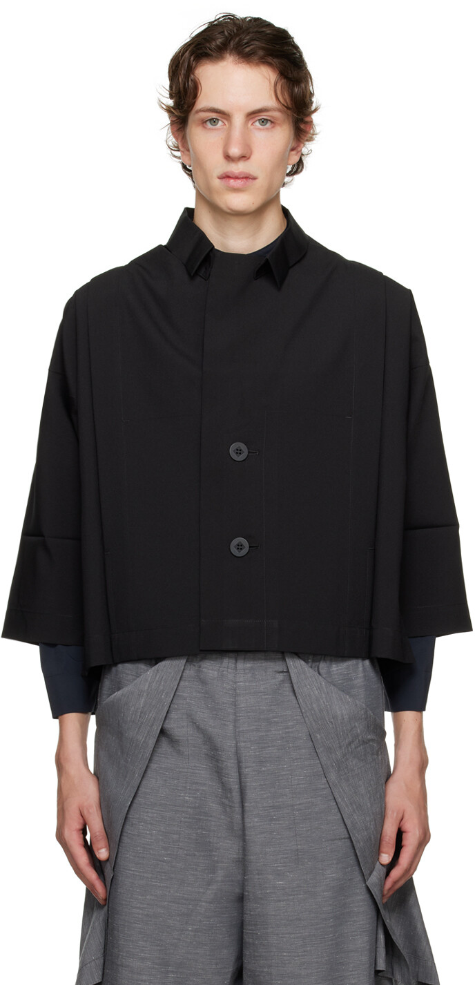 

Черная рубашка на плоской подошве 132 5. ISSEY MIYAKE