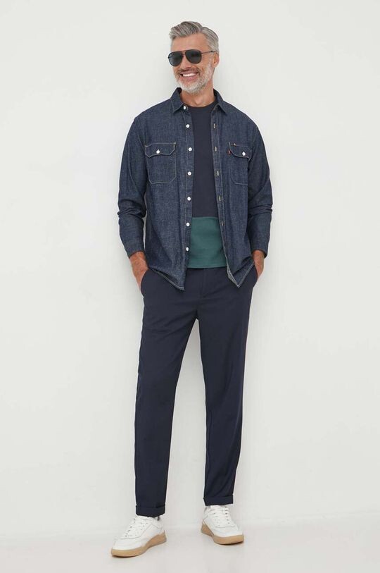 

WALTER хлопковая футболка Pepe Jeans, темно-синий