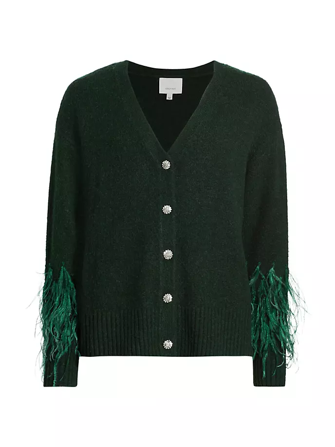 

Вязаный кардиган Briana с перьями Cinq À Sept, цвет dark emerald